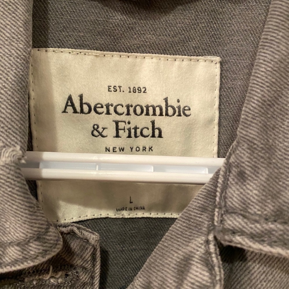 ABERCROMBIE & FITCH | Grey Jean Jacket - Picture 6 of 6